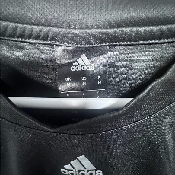 adidas Black and Gray Short Sleeve Athletic Tee - Picture 3 of 4